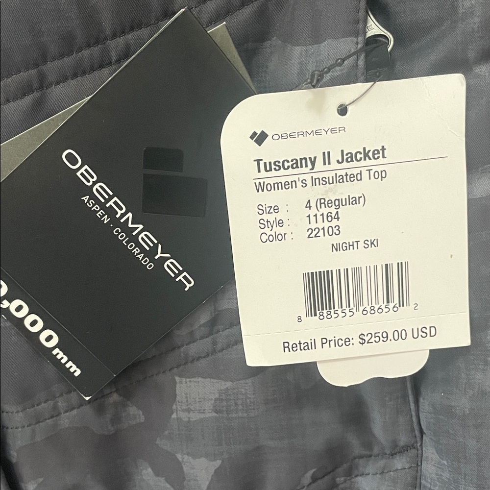 NWT Obermeyer Tuscany II Women’s Coat (Night Ski) size 4 - Picture 3 of 9